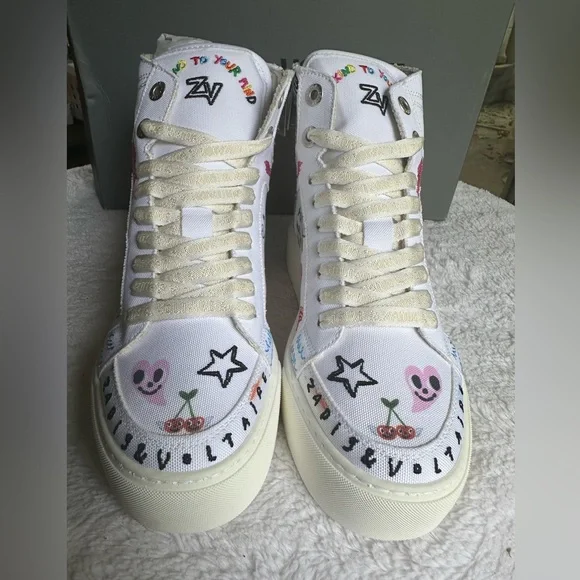 Zadig & Voltare  High Flash Chunky High-Top Sneakers - Picture 2 of 6